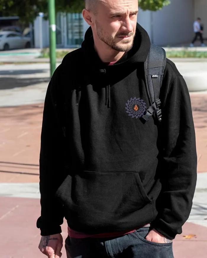 Watanite Pullover Hoodie 8211 Black Mens Volcom Mountain Biking