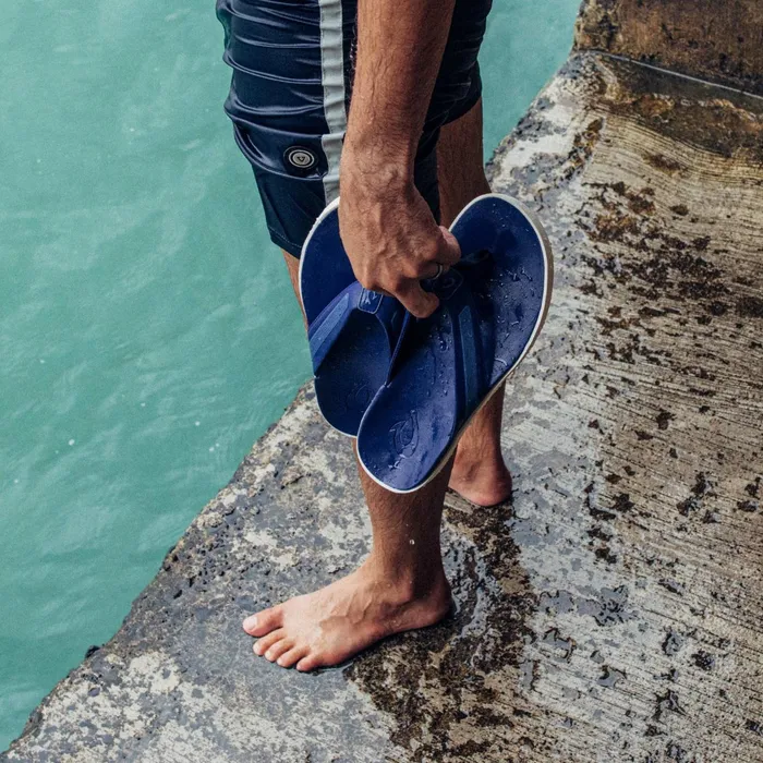 WaterFriendly Men Olukai Leeward Water Ready Beach Sandals 8211 Navy