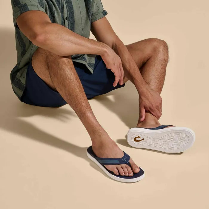 WaterFriendly Men Olukai Leeward Water Ready Beach Sandals 8211 Navy