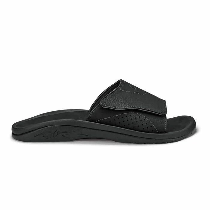 WaterFriendly Men Olukai Nalu Slide Beach Slide Sandals 8211 Black