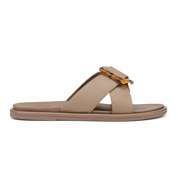 WaterFriendly Women Olukai Lai Slide Slide Beach Sandals 8211 Taupe