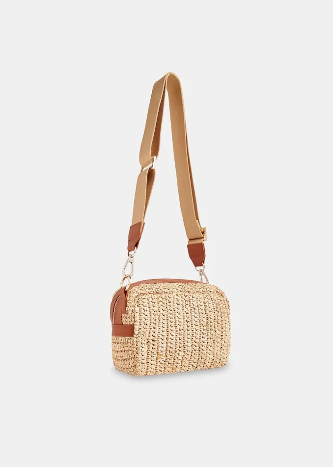 Whistles Bibi Bags Neutral Straw Bibi Crossbody Bag 8211 Women