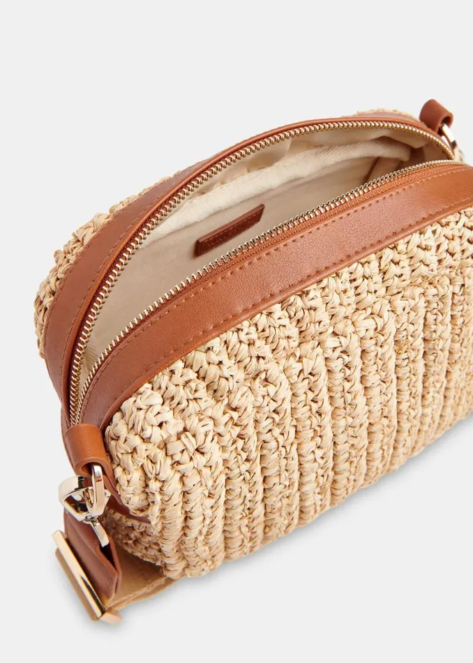 Whistles Bibi Bags Neutral Straw Bibi Crossbody Bag 8211 Women