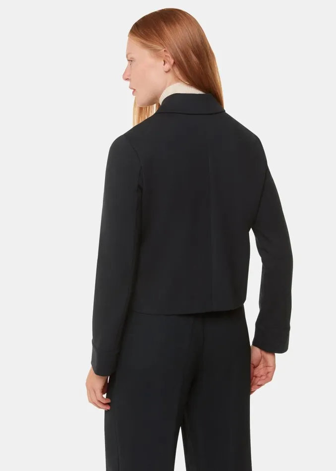 Whistles Coats and Jackets Black Marla Ponte Zip Through Jacket 8211 Women