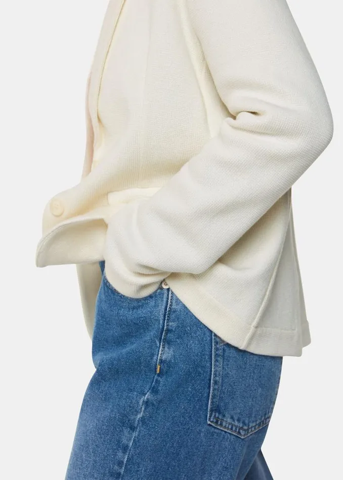 Whistles Coats and Jackets Ivory Slim Jersey Jacket 8211 Women