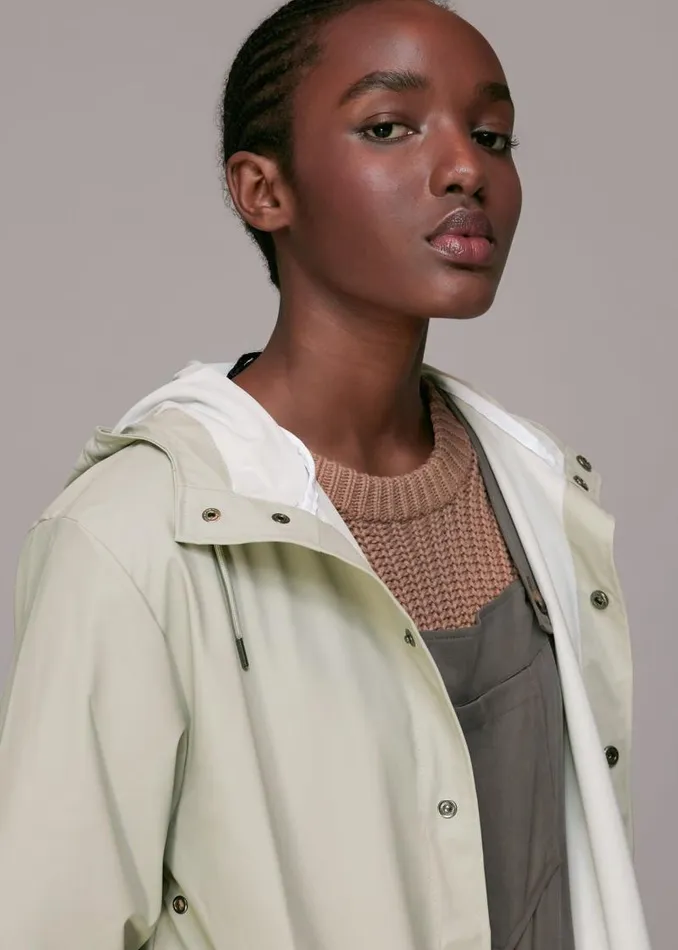 Whistles Coats and Jackets Pale Grey Rains Long Jacket 8211 Women