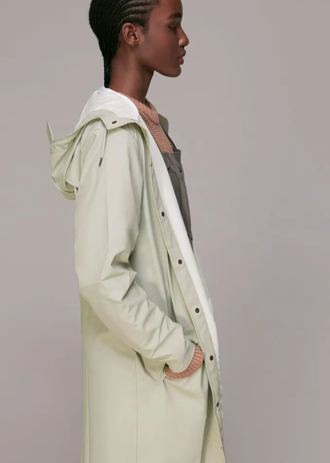 Whistles Coats and Jackets Pale Grey Rains Long Jacket 8211 Women