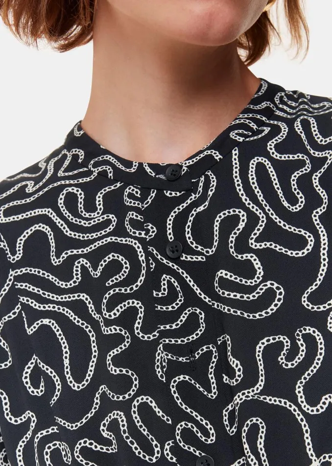 Whistles Dresses Black Chain Print Flippy Dress 8211 Women