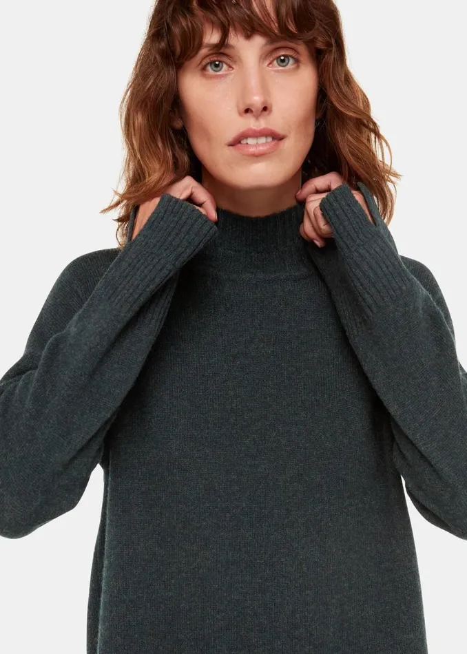 Whistles Dresses Forest Green Amelia Wool Sweater Dress 8211 Women