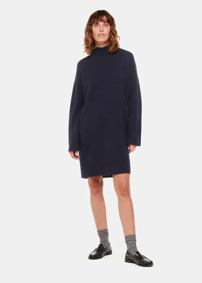 Whistles Dresses Navy Amelia Wool Sweater Dress 8211 Women