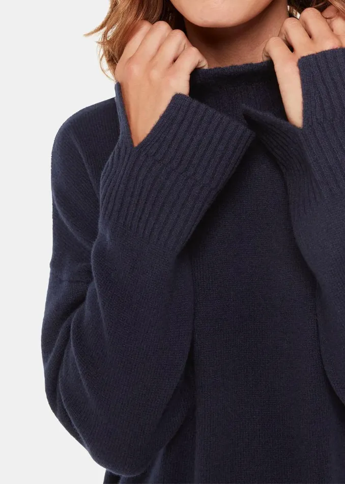 Whistles Dresses Navy Amelia Wool Sweater Dress 8211 Women