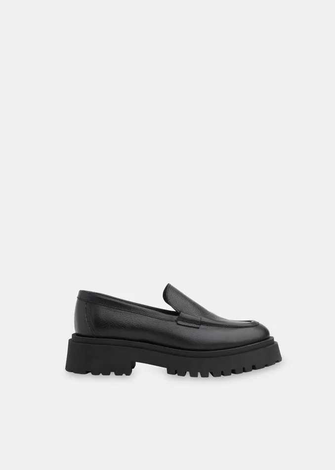 Whistles Leather Black Aerton Chunky Loafer 8211 Women
