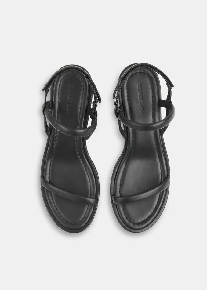 Whistles Leather Black Enslee Heeled Sandal 8211 Women