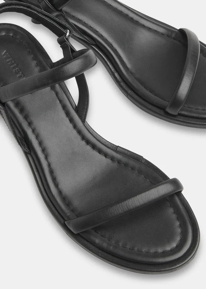 Whistles Leather Black Enslee Heeled Sandal 8211 Women