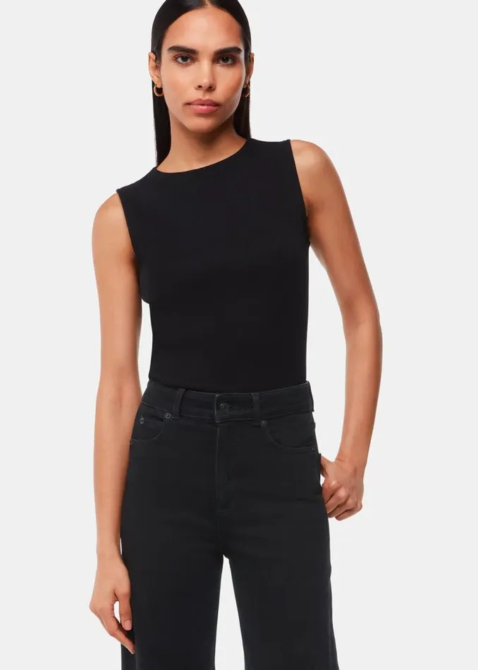 Whistles Pants Black Stretch Barrel Leg Jean 8211 Women
