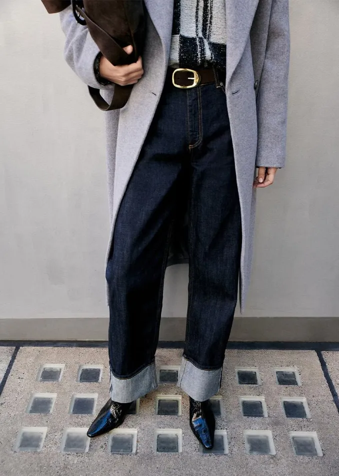 Whistles Pants Dark Denim Turn Up Selvedge Jean 8211 Women