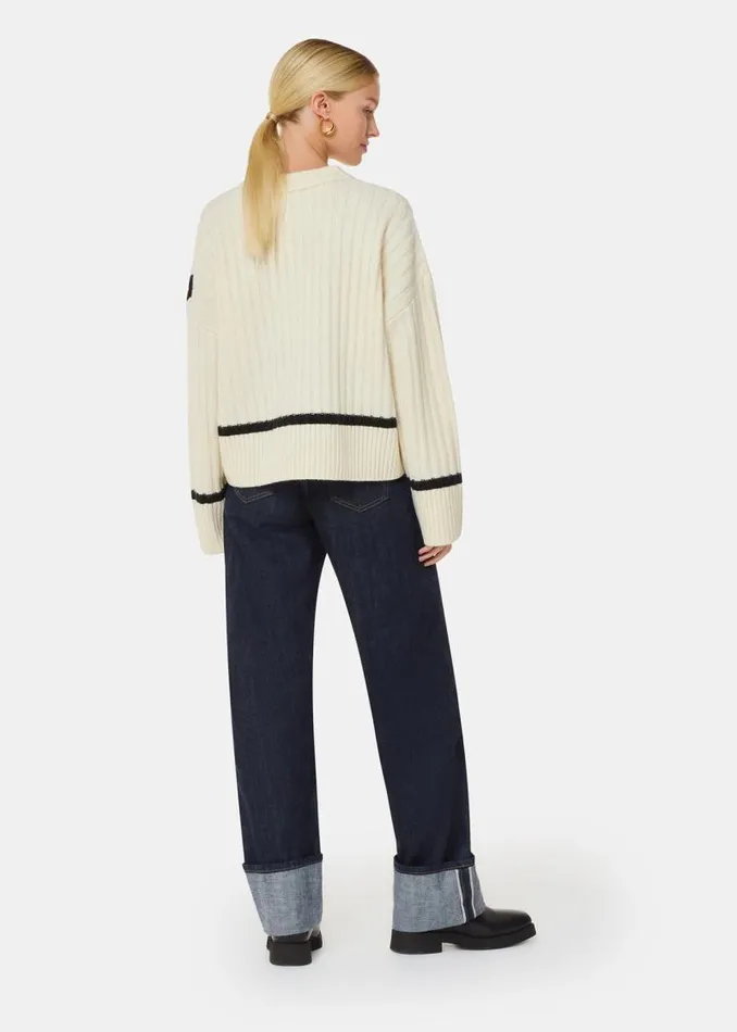 Whistles Pants Dark Denim Turn Up Selvedge Jean 8211 Women