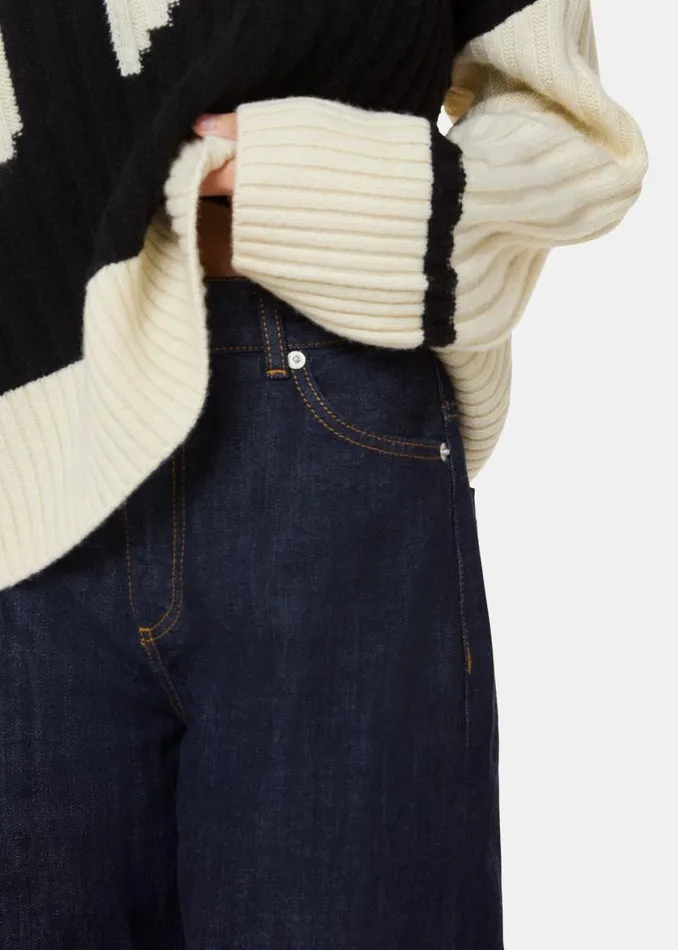 Whistles Pants Dark Denim Turn Up Selvedge Jean 8211 Women