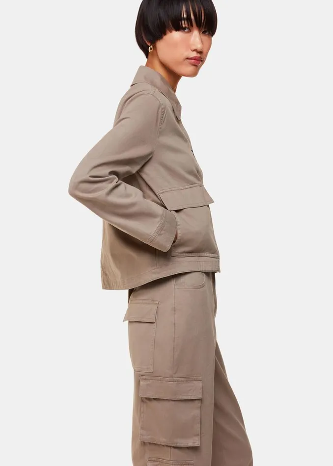 Whistles Pants Taupe Phoebe Casual Utility Pants 8211 Women