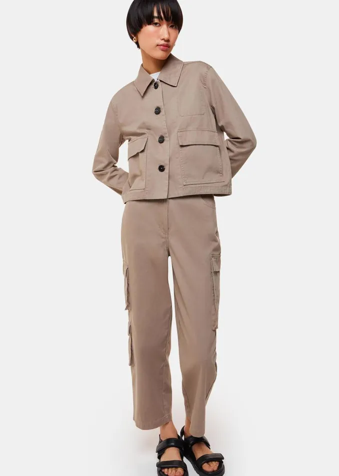 Whistles Pants Taupe Phoebe Casual Utility Pants 8211 Women