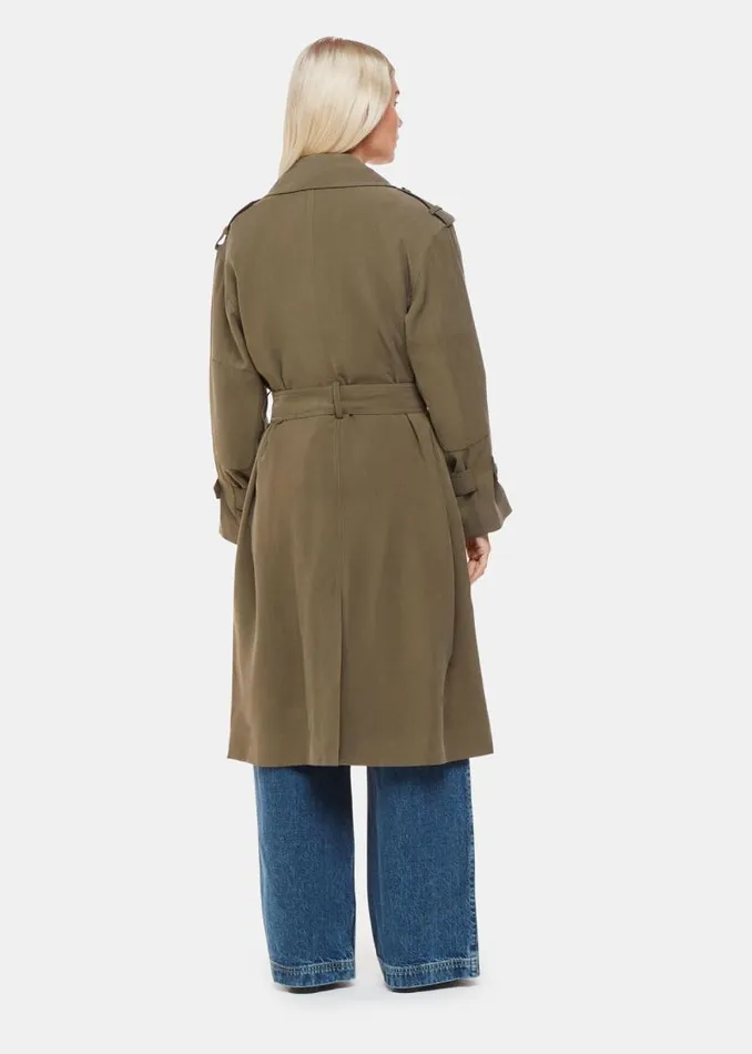 Whistles Petite Coats and Jackets Khaki Petite Riley Trench Coat 8211 Women