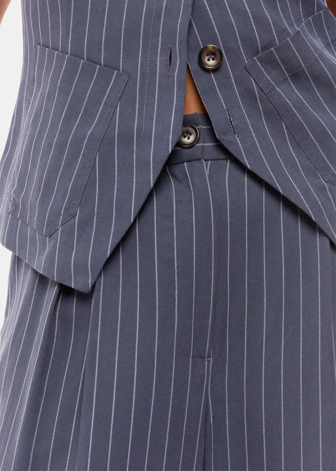 Whistles Petite Pants and Jeans Navy Petite Lottie Pinstripe Pants 8211 Women