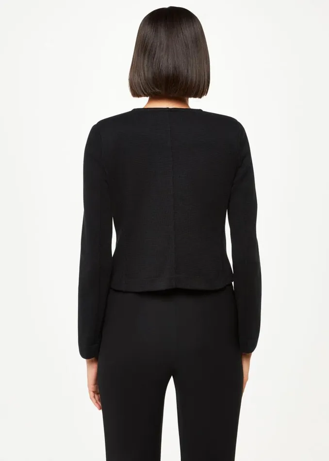 Whistles Tailoring Black Collarless Jersey Jacket 8211 Women