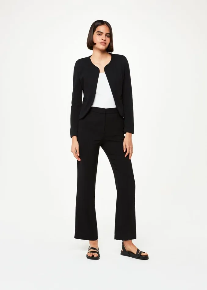 Whistles Tailoring Black Collarless Jersey Jacket 8211 Women