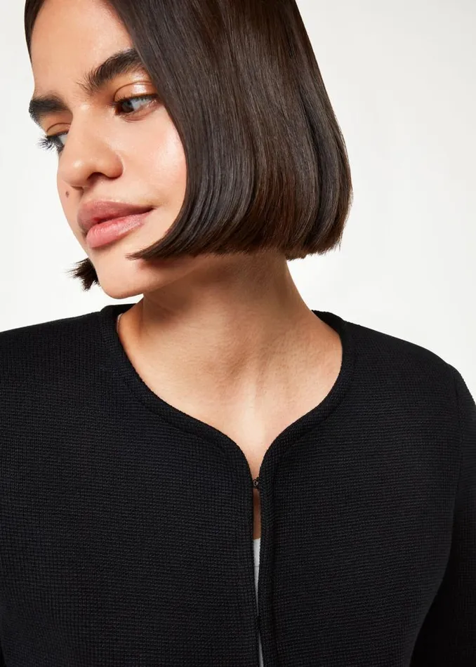 Whistles Tailoring Black Collarless Jersey Jacket 8211 Women