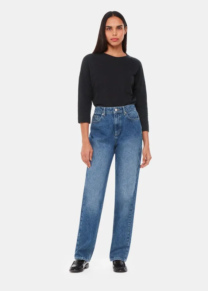 Whistles Tops Black Cotton Patch Pocket Top 8211 Women