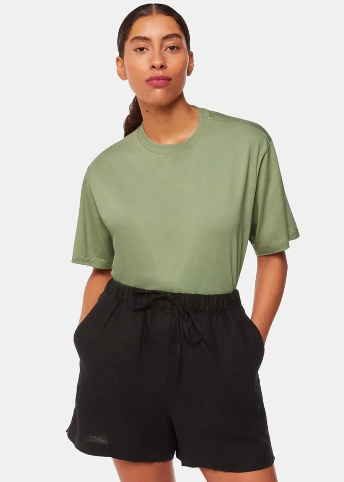 Whistles Tops Khaki Relaxed Tee 8211 Women
