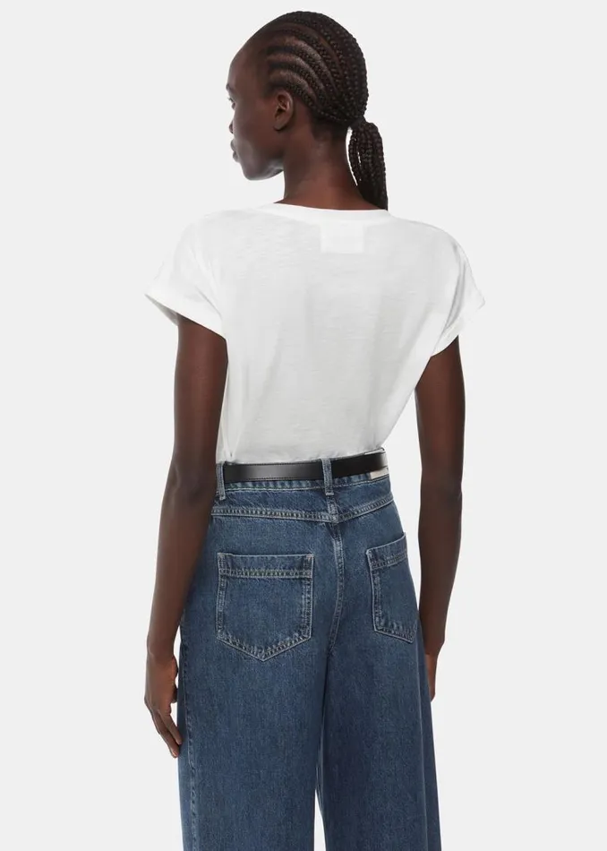 Whistles Tops White Wilma Scoop Neck TShirt 8211 Women
