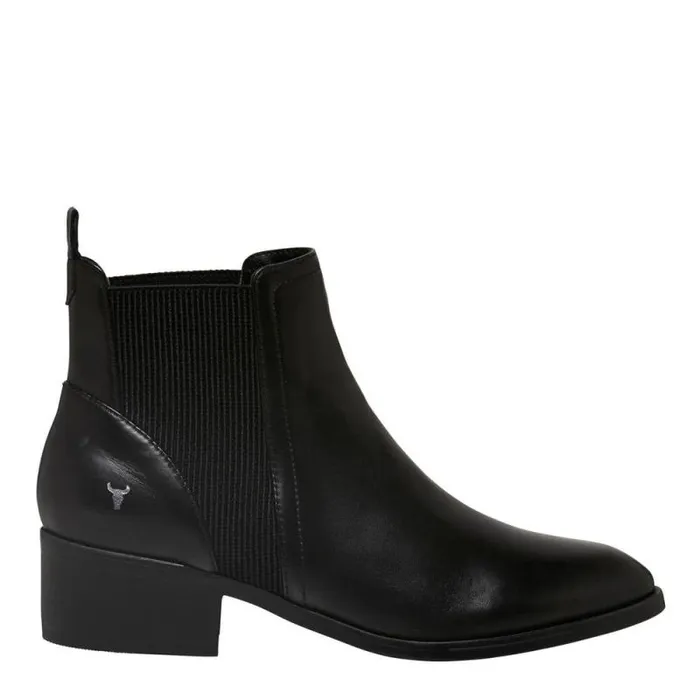 Windsor Smith Boots Women RAF BLACK LEATHER BOOTS
