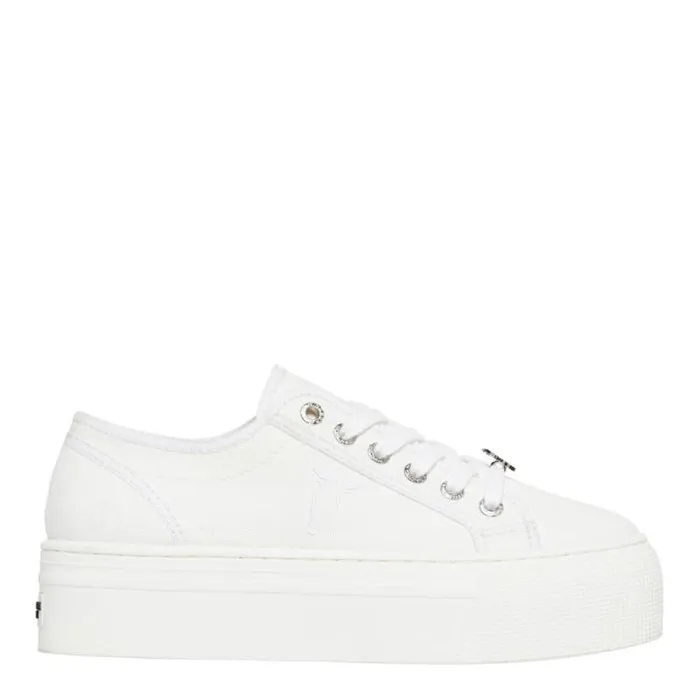 Windsor Smith Platform Sneakers Women RUBY WHITE CANVAS SNEAKERS