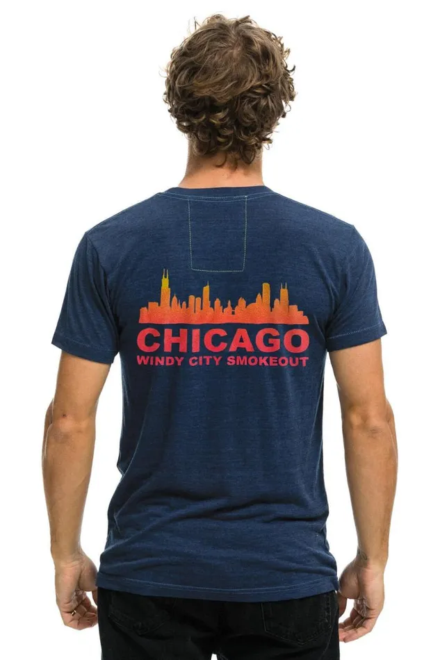 Windy City Smokeout 2024 Crew Tee Shirt 8211 Navy WomenMen Aviator Nation Tees