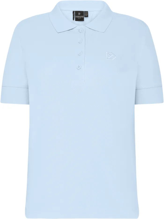 Wivi Polo Sea Blue Women Didriksons Tshirts Wivi Polo Sea Blue Women Didriksons Tshirts