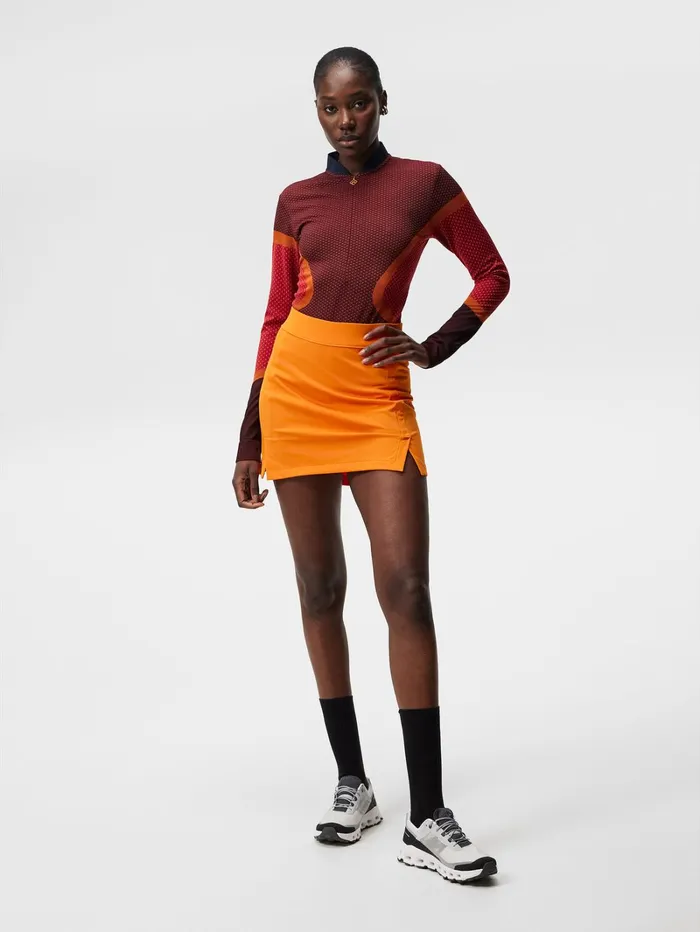 Women Amelie Mid Skirt Russet Orange JLindeberg Skirts Women Amelie Mid Skirt Russet Orange JLindeberg Skirts