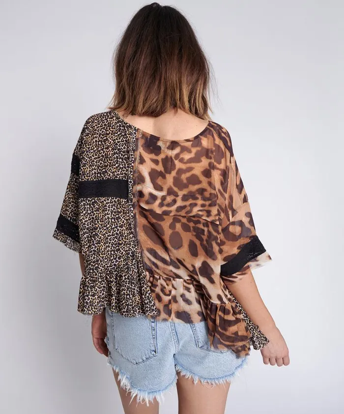 Women ANIMAL NIGHT DANCE TOP One Teaspoon Tops Women ANIMAL NIGHT DANCE TOP One Teaspoon Tops