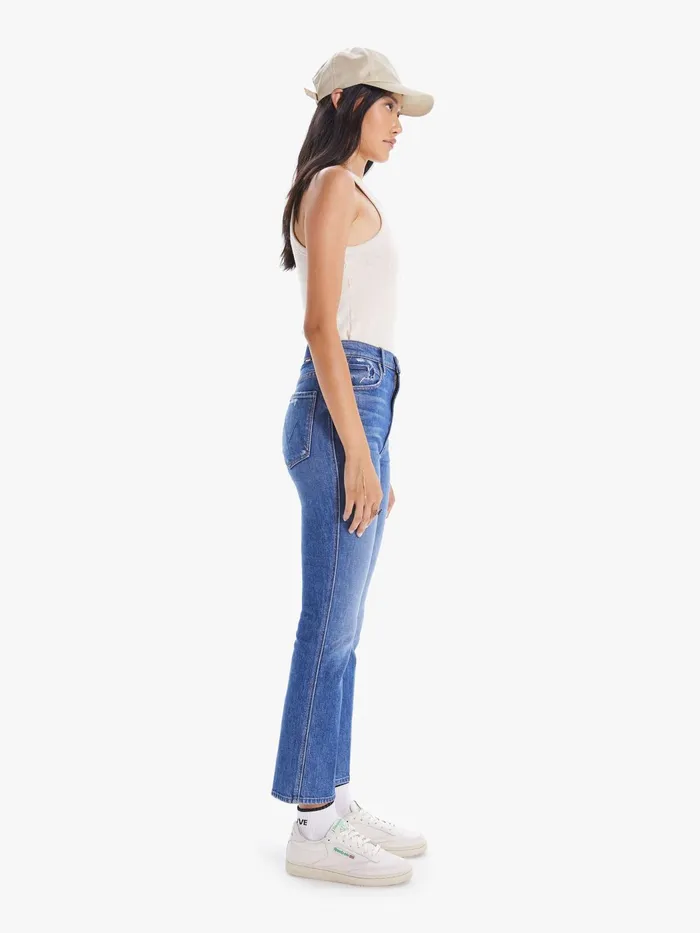 Women Ankle Mother Denim High Waisted Smokin039 Double Ankle Dark Blue