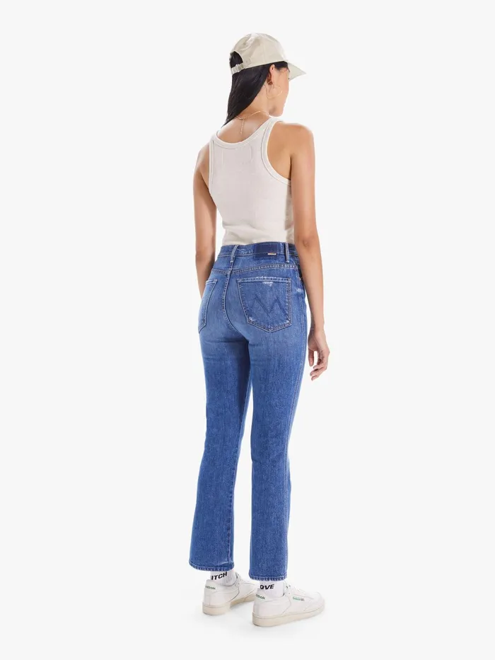 Women Ankle Mother Denim High Waisted Smokin039 Double Ankle Dark Blue