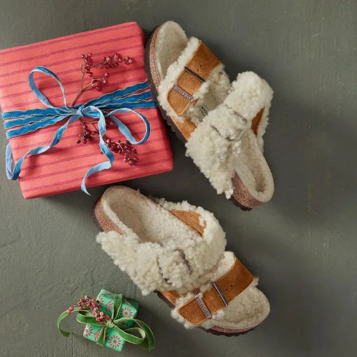 Women Arizona Shearling Teddy Sandals Mink Sundance Catalog Sandals
