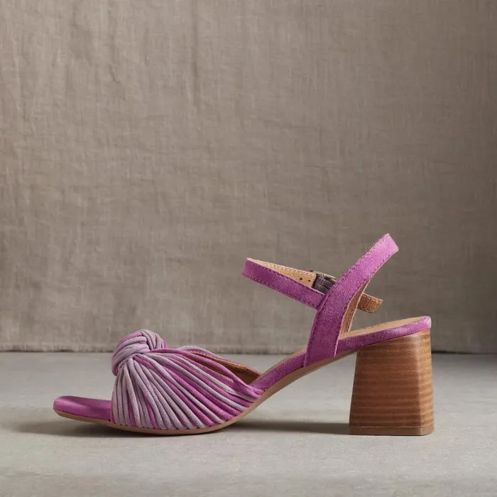 Women Atherton Heels Purple Mlt Sundance Catalog Sandals