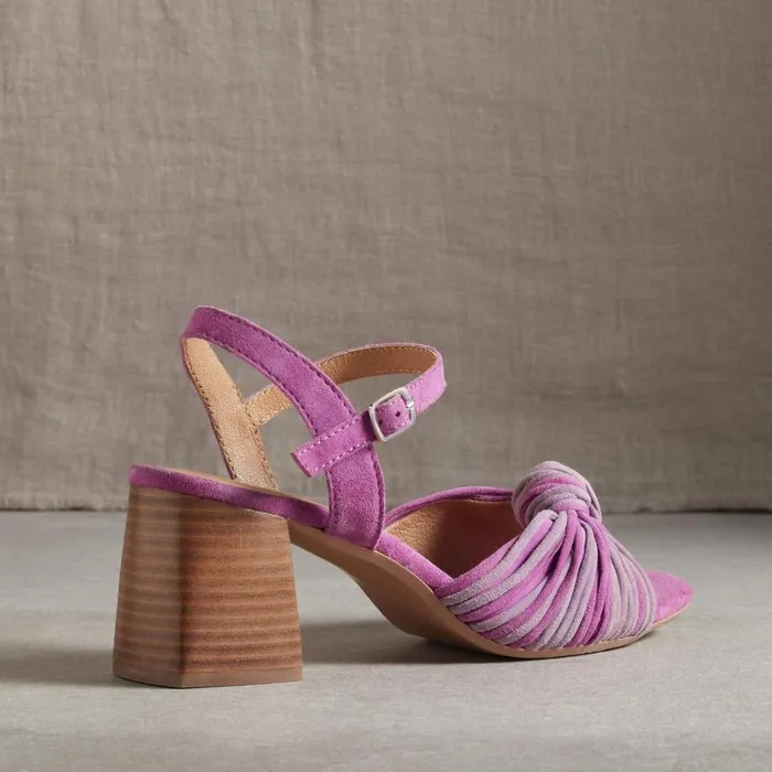 Women Atherton Heels Purple Mlt Sundance Catalog Sandals