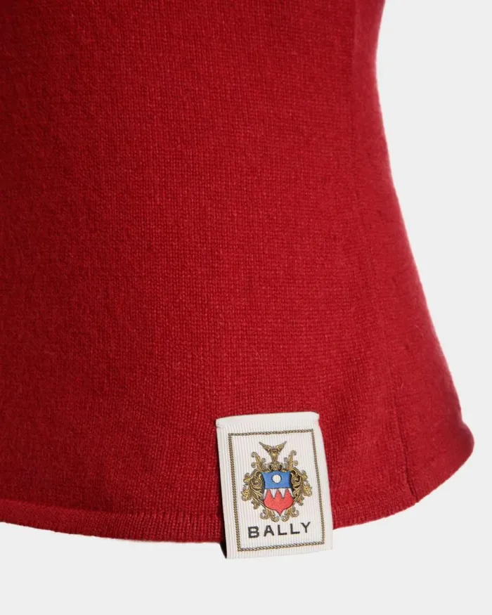 Women Bally Knitwear Knit Top In Candy Red Cashmere Red