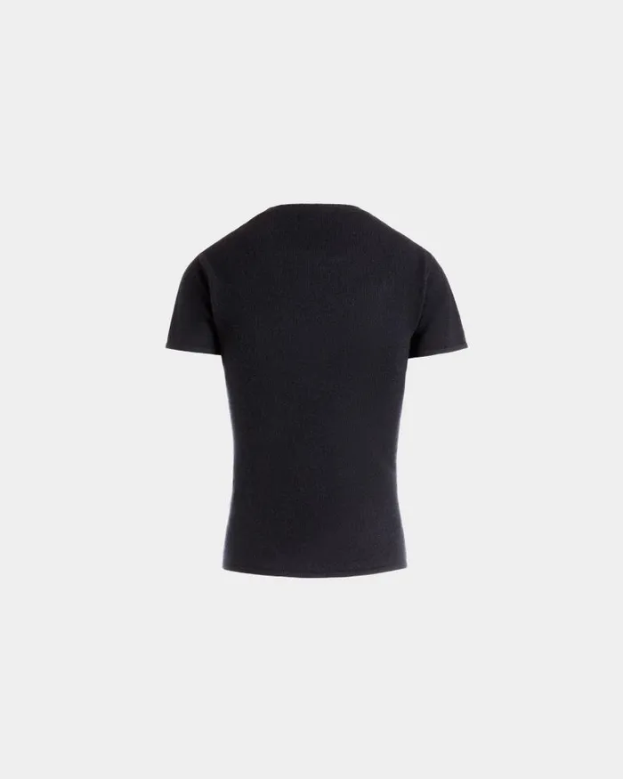 Women Bally Knitwear Knit Top In Navy Blue Cashmere Blue Women Bally Knitwear Knit Top In Navy Blue Cashmere Blue