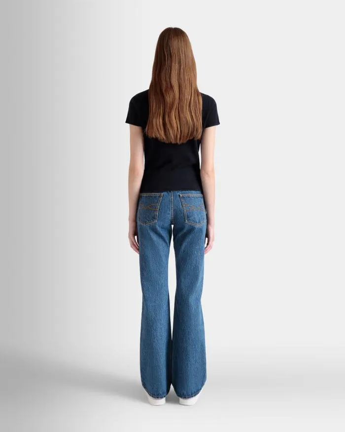 Women Bally Knitwear Knit Top In Navy Blue Cashmere Blue Women Bally Knitwear Knit Top In Navy Blue Cashmere Blue
