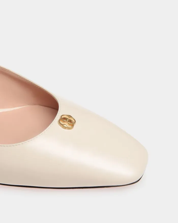 Women Bally Pumps Sylt Slingback Pump In White Leather White