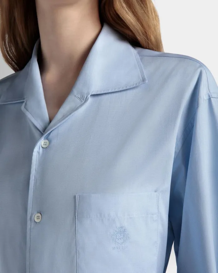 Women Bally Shirts and TShirts Long Sleeve Shirt In Light Blue Cotton Blue Women Bally Shirts and TShirts Long Sleeve Shirt In Light Blue Cotton Blue
