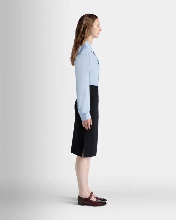 Women Bally Shirts and TShirts Long Sleeve Shirt In Light Blue Cotton Blue Women Bally Shirts and TShirts Long Sleeve Shirt In Light Blue Cotton Blue