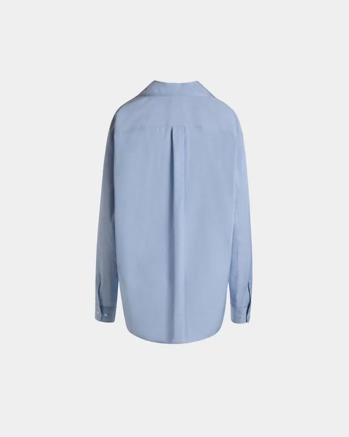 Women Bally Shirts and TShirts Long Sleeve Shirt In Light Blue Cotton Blue Women Bally Shirts and TShirts Long Sleeve Shirt In Light Blue Cotton Blue